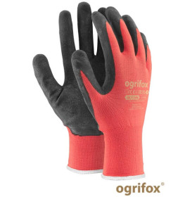 Рукавиці захисні OX.11.558 LATEKS з латексним покриттям, біло-блакитні — OGRIFOX