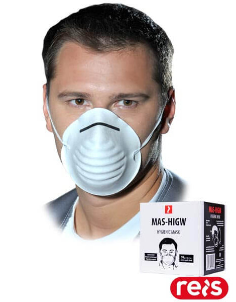 Маска гігієнічна одноразова MAS-HIGW W (біла)