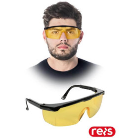 Окуляри захисні протиосколкові GOG-FRAMBER-LIGHT YB (жовто-чорні)