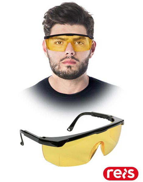 Окуляри захисні протиосколкові GOG-FRAMBER-LIGHT YB (жовто-чорні)